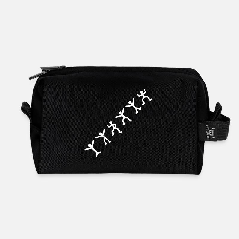 "holmes" - Recycled Toiletry Zip Bag - black