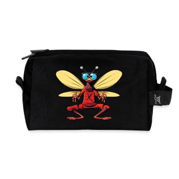Fliege Yogi - Recycelte Kulturtasche - Schwarz - Vorne