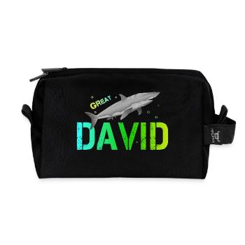 David - Recycled Toiletry Zip Bag - black - Front