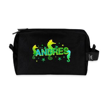 Andres - Trousse de toilette en tissu recyclé - noir - Devant