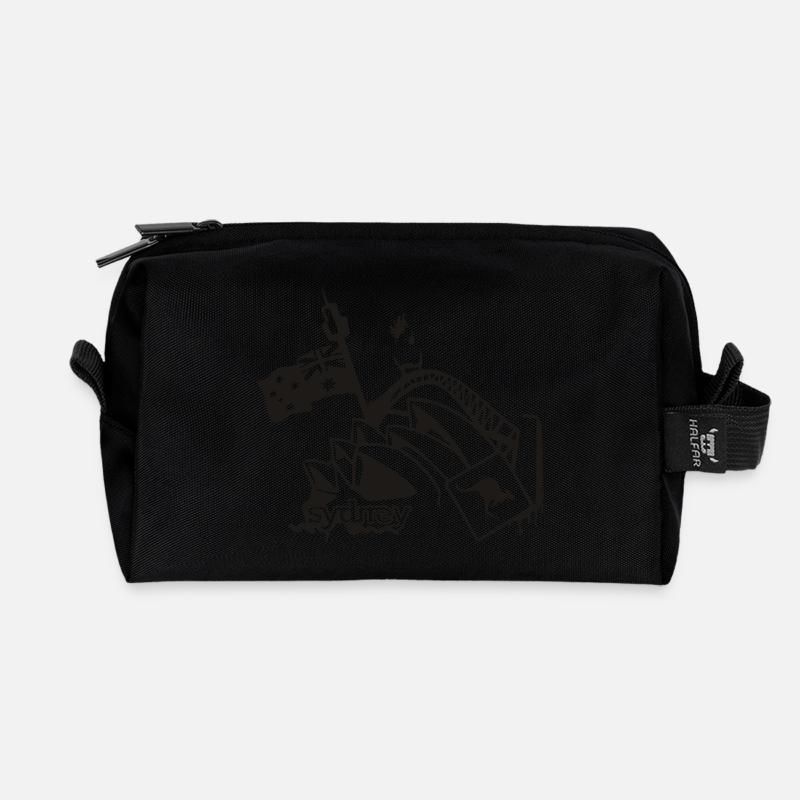 Sydney - Recycled Toiletry Zip Bag - black