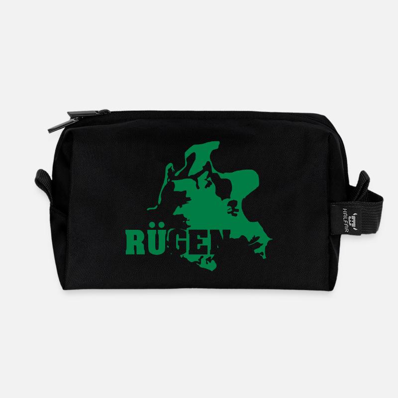 Rügen - Recycelte Kulturtasche - Schwarz