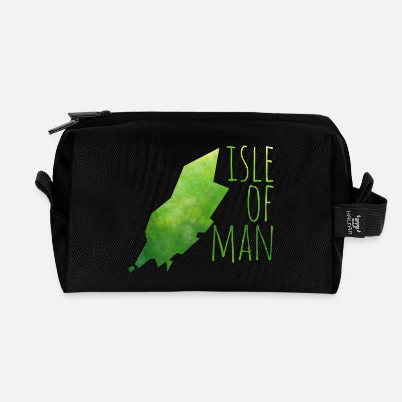 isle of man - Recycelte Kulturtasche - Schwarz