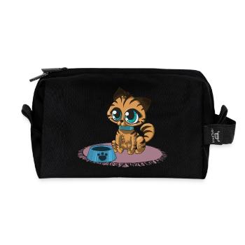 Sweed Kitty - Recycled Toiletry Zip Bag - black - Front