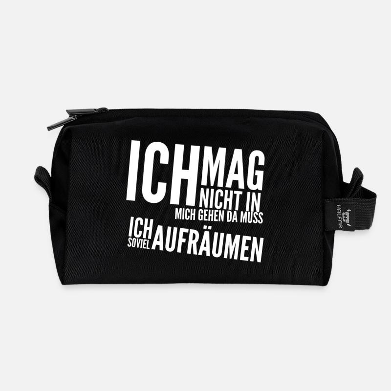 Lustiger Spruch - Recycelte Kulturtasche - Schwarz