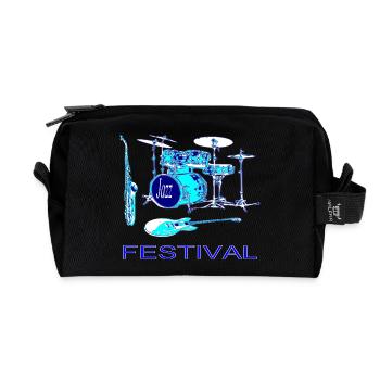 Jazz - Trousse de toilette en tissu recyclé - noir - Devant