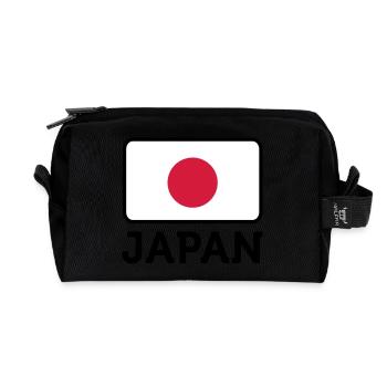 Drapeau national du Japon - Trousse de toilette en tissu recyclé - noir - Devant