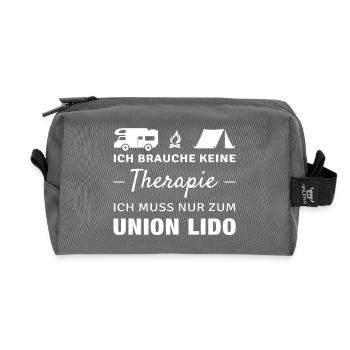 Camping Union Lido - Recycelte Kulturtasche - Anthrazit - Vorne