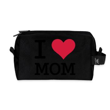 I love Mom - Recycelte Kulturtasche - Schwarz - Vorne