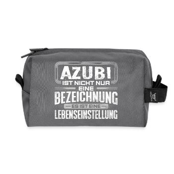 AZUBI - Leben - Recycelte Kulturtasche - Anthrazit - Vorne