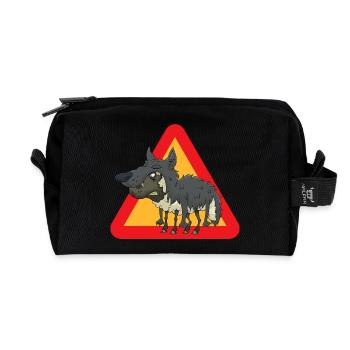 Sheep wolf - Recycled Toiletry Zip Bag - black - Front
