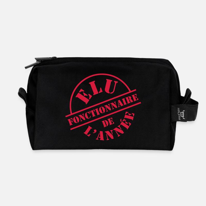 # Fonctionnaire # - Recycled Toiletry Zip Bag - black