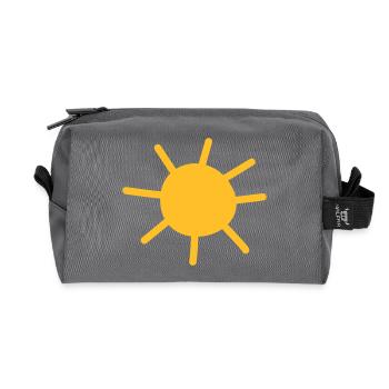 Sonne - Recycelte Kulturtasche - Anthrazit - Vorne
