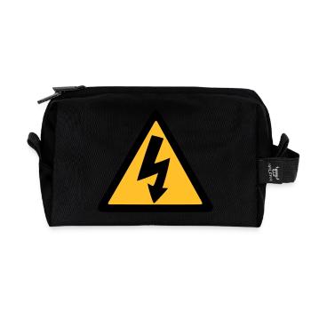 Elektriker - Recycelte Kulturtasche - Schwarz - Vorne