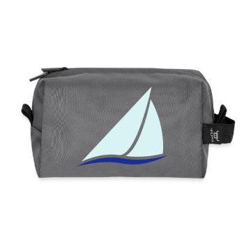 Sailing Boat Logo - Trousse de toilette en tissu recyclé - anthracite - Devant