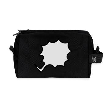 BD exclamation - Trousse de toilette en tissu recyclé - noir - Devant