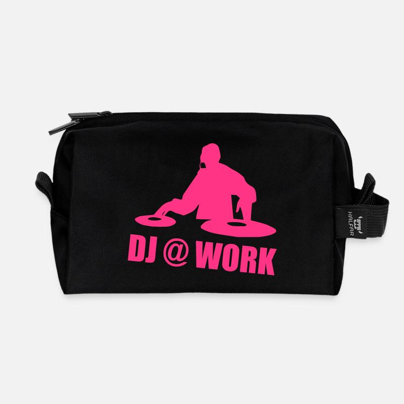 DJ @ Work - Recycelte Kulturtasche - Schwarz