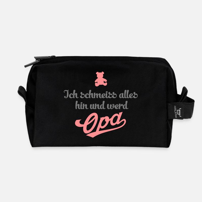 opa - Recycelte Kulturtasche - Schwarz