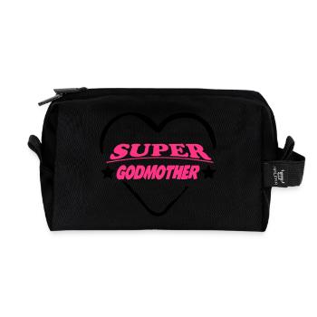 Super godmother 111 - Recycelte Kulturtasche - Schwarz - Vorne