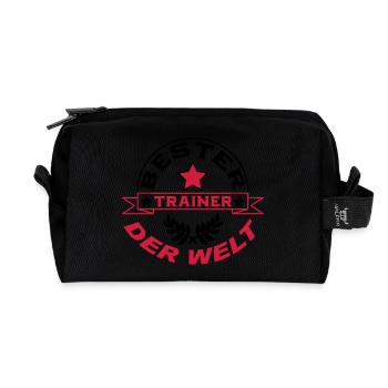 Bester trainer der welt - Recycelte Kulturtasche - Schwarz - Vorne