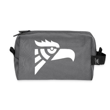 Aztec white eagle head - Recycled Toiletry Zip Bag - anthracite - Front