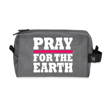 Pray for the earth - Recycelte Kulturtasche - Anthrazit - Vorne
