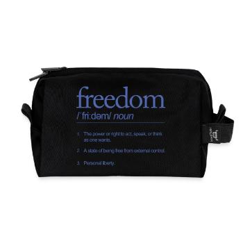 La liberté parle définitivement de la pensée d’action - Trousse de toilette en tissu recyclé - noir - Devant