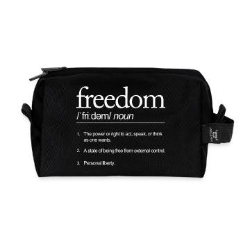 Freedom Definitely Speaking Action Thinking - Recycled Toiletry Zip Bag - black - Front