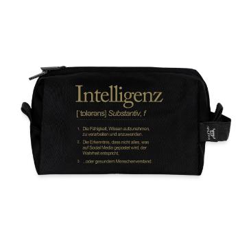Intelligenz Wortdefinition Wissen Social Media - Recycelte Kulturtasche - Schwarz - Vorne