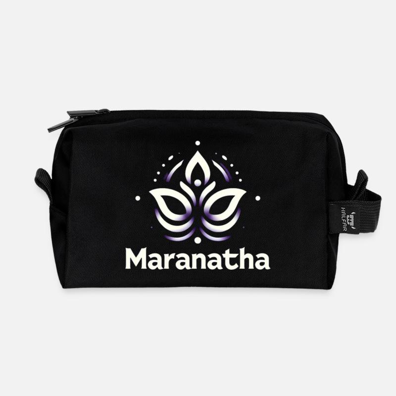 Maranatha Christ Coming Soon - Recycled Toiletry Zip Bag - black