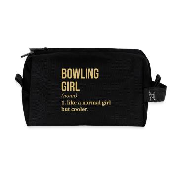 Bowling - Recycled Toiletry Zip Bag - black - Front