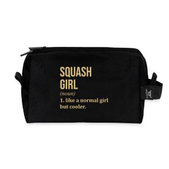 Squash - Recycled Toiletry Zip Bag - black - Front