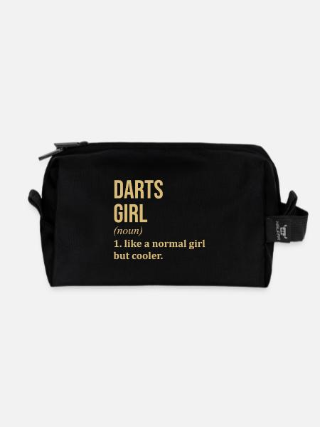 Darts Darts Darts - Recycelte Kulturtasche - Schwarz