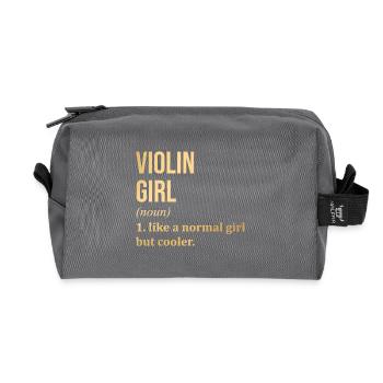 Violin - Recycled Toiletry Zip Bag - anthracite - Front