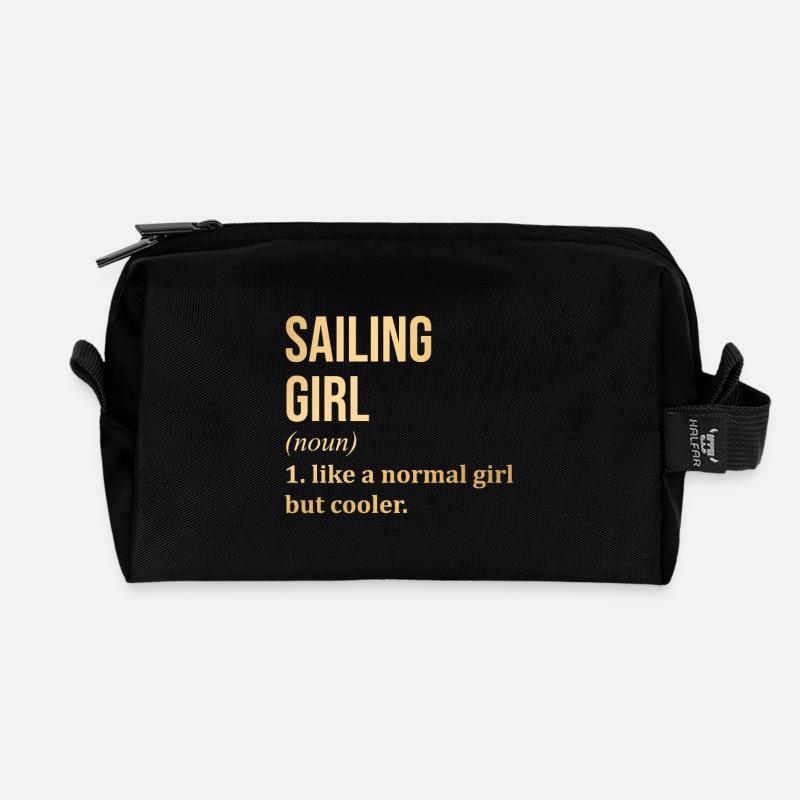 Segeln - Recycelte Kulturtasche - Schwarz