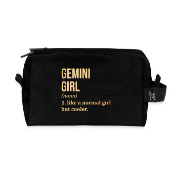 Gémeaux - Trousse de toilette en tissu recyclé - noir - Devant