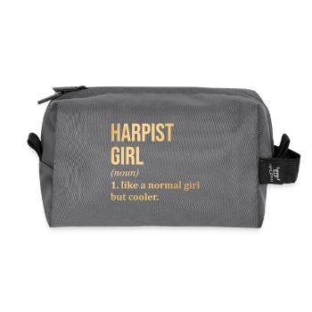 Harfe - Recycelte Kulturtasche - Anthrazit - Vorne