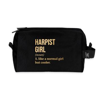 Harfe - Recycelte Kulturtasche - Schwarz - Vorne