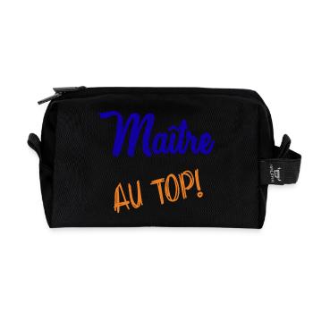 MASTER - Recycled Toiletry Zip Bag - black - Front