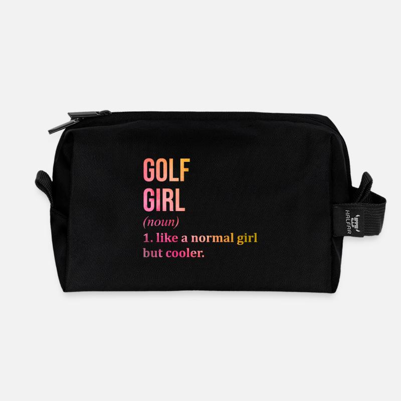 Golf - Recycelte Kulturtasche - Schwarz
