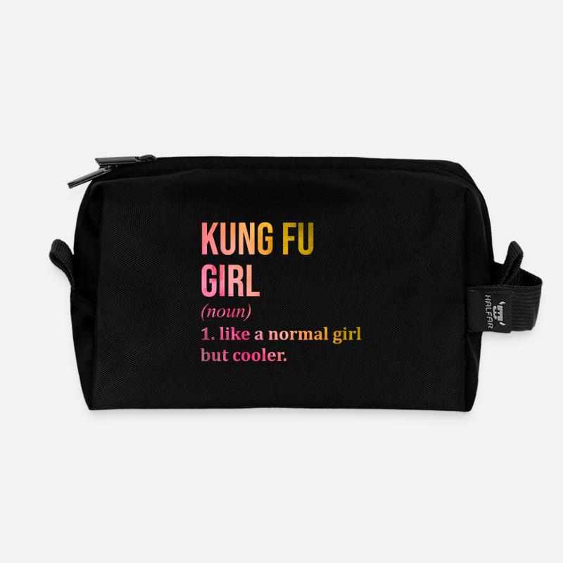 Kung-Fu - Recycelte Kulturtasche - Schwarz