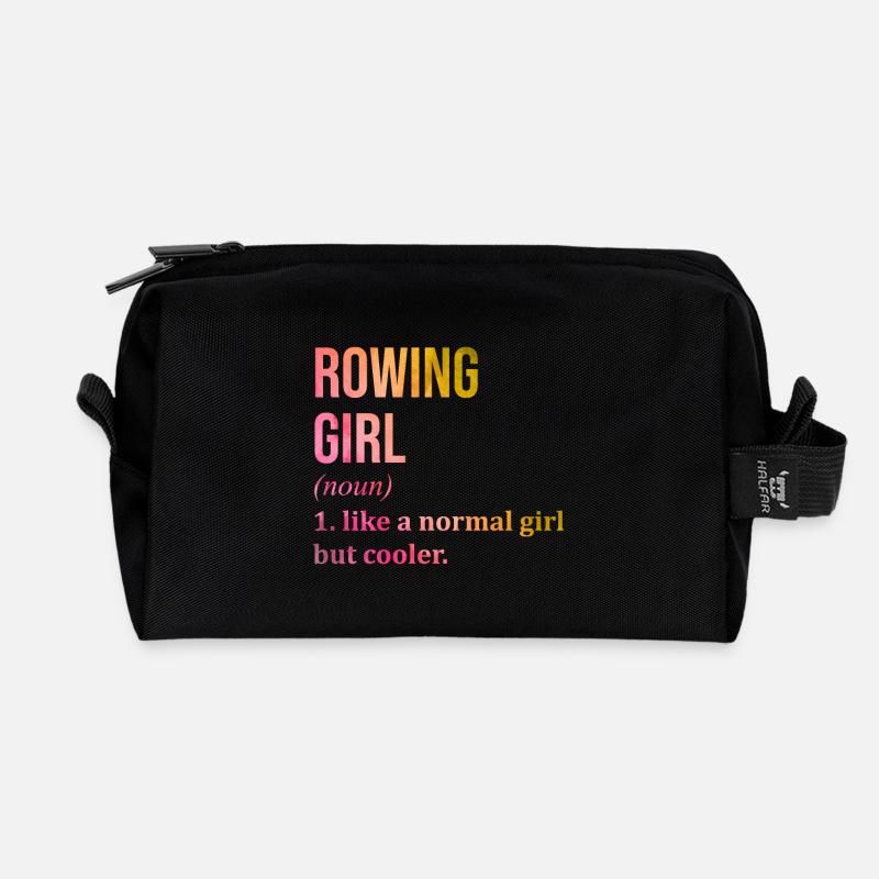 Rudern - Recycelte Kulturtasche - Schwarz