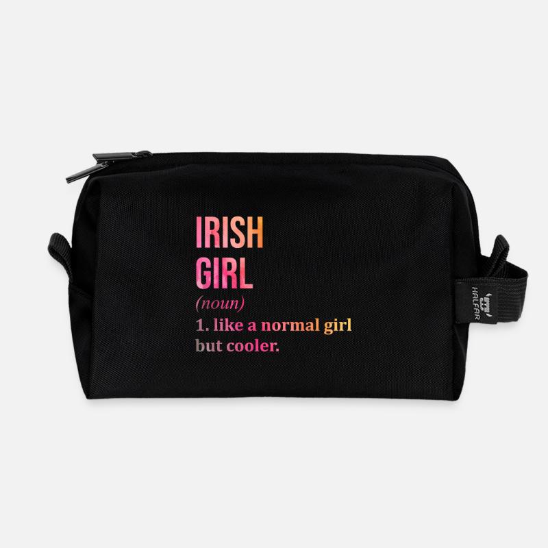 Irland - Recycelte Kulturtasche - Schwarz