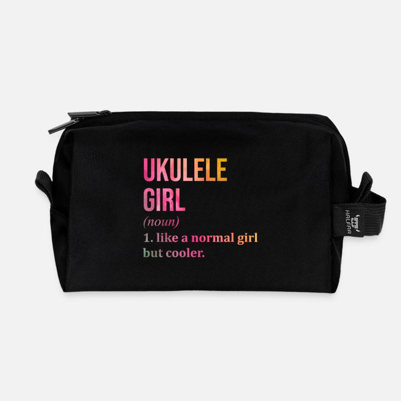 Ukulele - Recycelte Kulturtasche - Schwarz