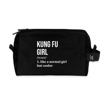 Kung Fu - Recycled Toiletry Zip Bag - black - Front