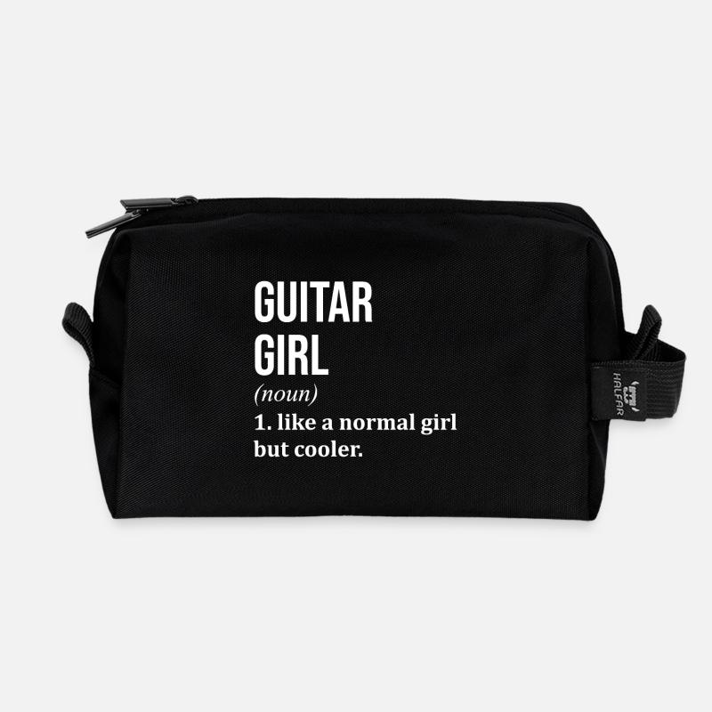 Gitarre - Recycelte Kulturtasche - Schwarz