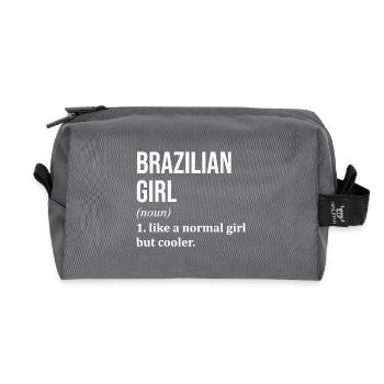 Brazil - Recycled Toiletry Zip Bag - anthracite - Front