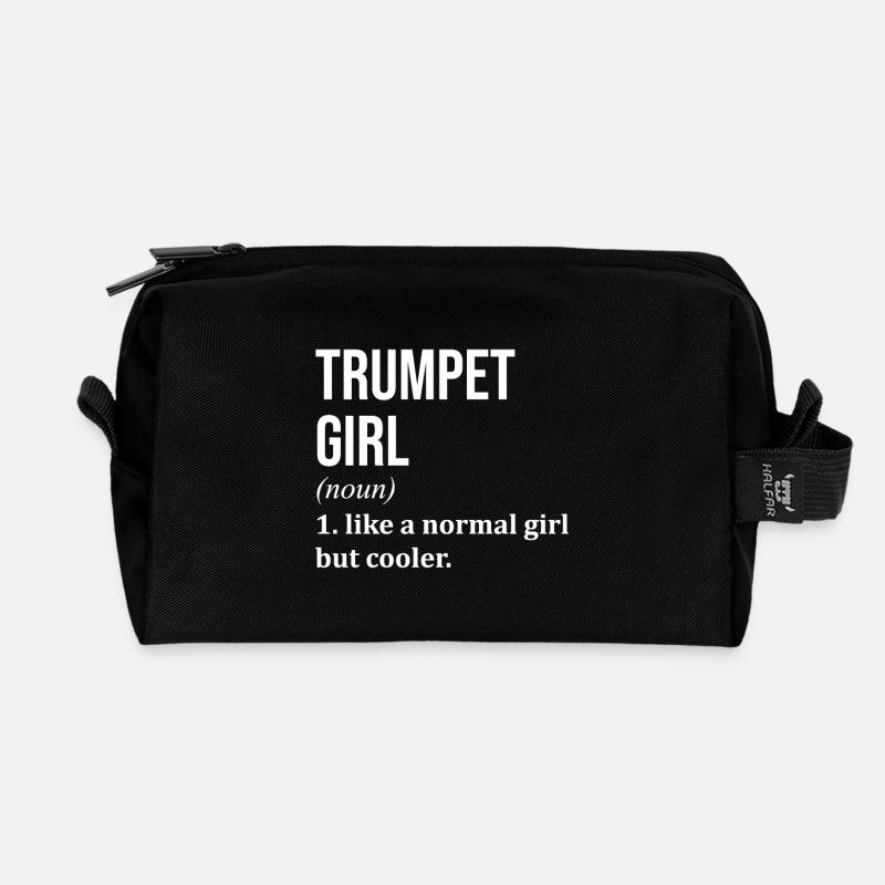 Trompete - Recycelte Kulturtasche - Schwarz