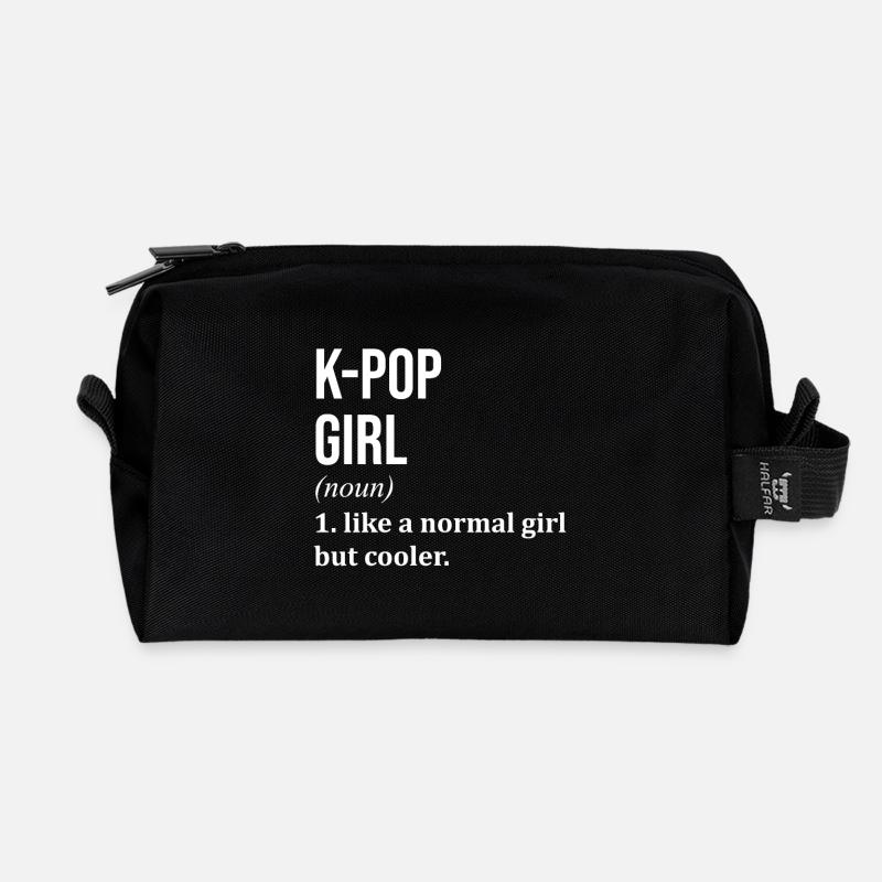 k pop - Recycelte Kulturtasche - Schwarz