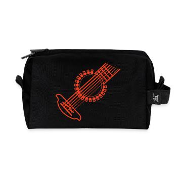 Musicien guitare - Trousse de toilette en tissu recyclé - noir - Devant